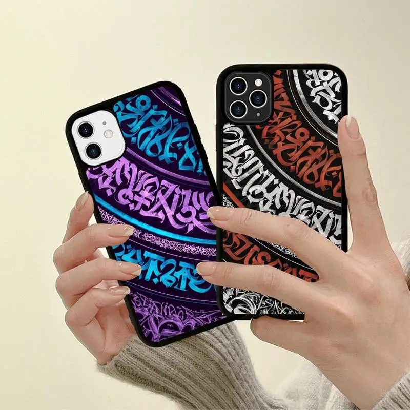 

Pokras Lampas Art Graffiti Phone Case Silicone PC+TPU Case for iPhone 11 12 13 Pro Max 8 7 6 Plus X SE XR Hard Fundas