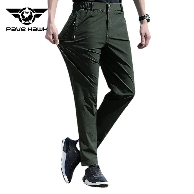 

Mens Hiking Pants Elastic Summer Quick Drying Waterproof Straight Leg Outdoor Breathable Climbing Trekking Trousers