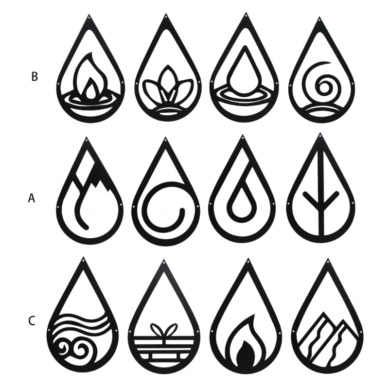 

4-element Metal Wall Art Metal Wall Art Home Decorations for Office Bedroom