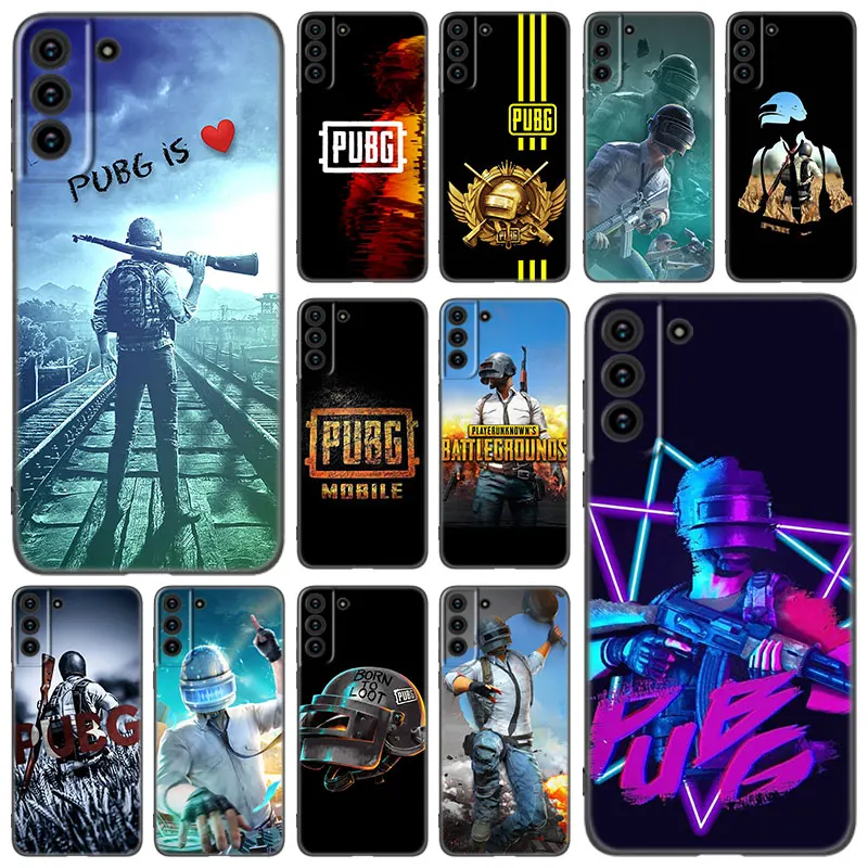 Hot PUBG Game Phone Case For Samsung Galaxy S21 S20 FE S22 Ultra S10 Lite S9 S8 Plus S7 Edge S10E Soft TPU Black Cover