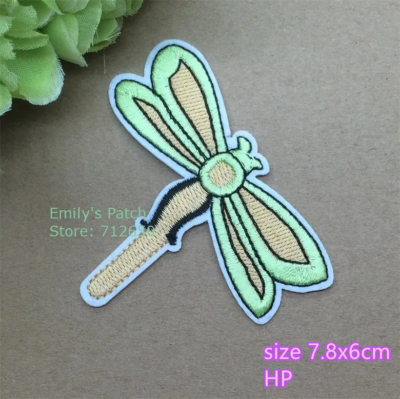 Бесплатная доставка 10 шт. вышитые патчи в виде пчелиных стрекоз аппликация для