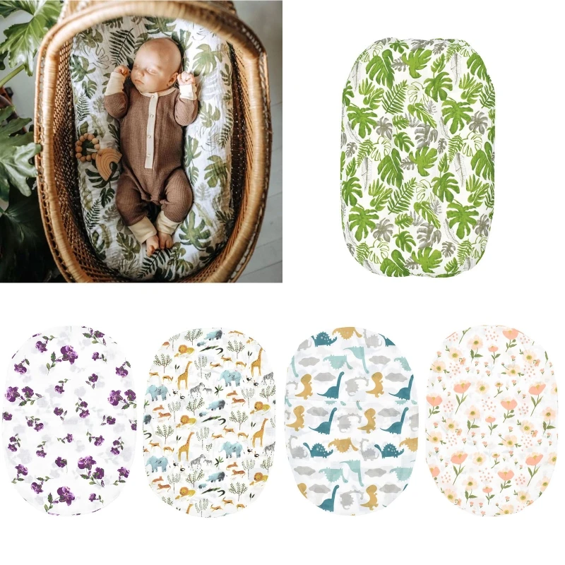 

Baby's Lounger Cover for Newborn Lounger Pad Super Soft Cartoon Breathable Slipcover Fit for 74x45cm/29x18’’ Lounger Pad