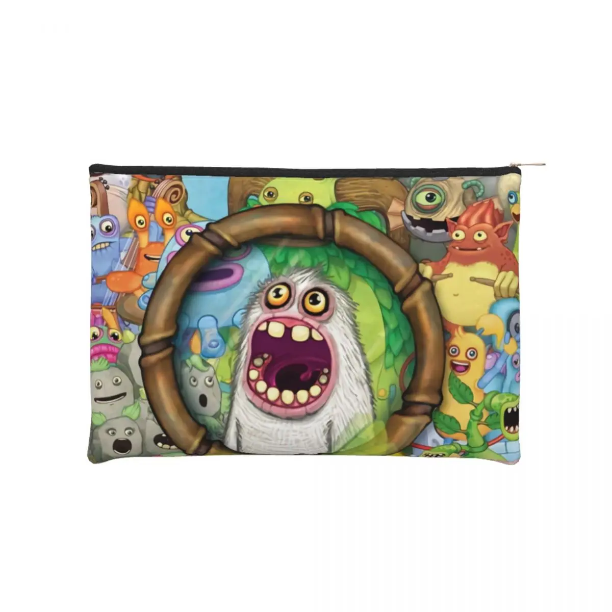 

Kawaii My Singing Monsters Travel Toiletry Bag Women Adventure Video Game Makeup Cosmetic Bag Beauty Storage Dopp Kit