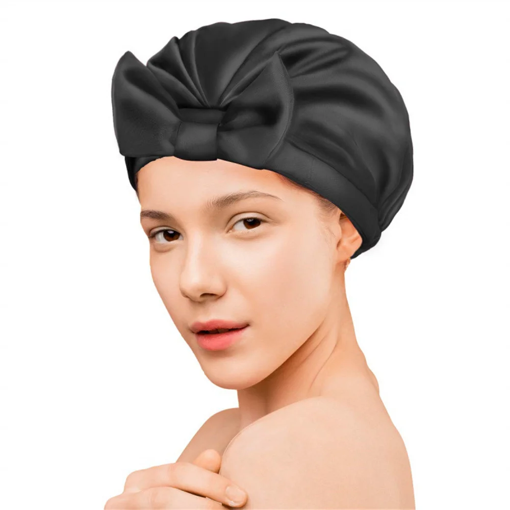 

Stretch Women's Cap Solid Color Bath Hair Cap Oil-proof Cigarette Bag Household Shower Cap Waterproof Headgear Hat Female