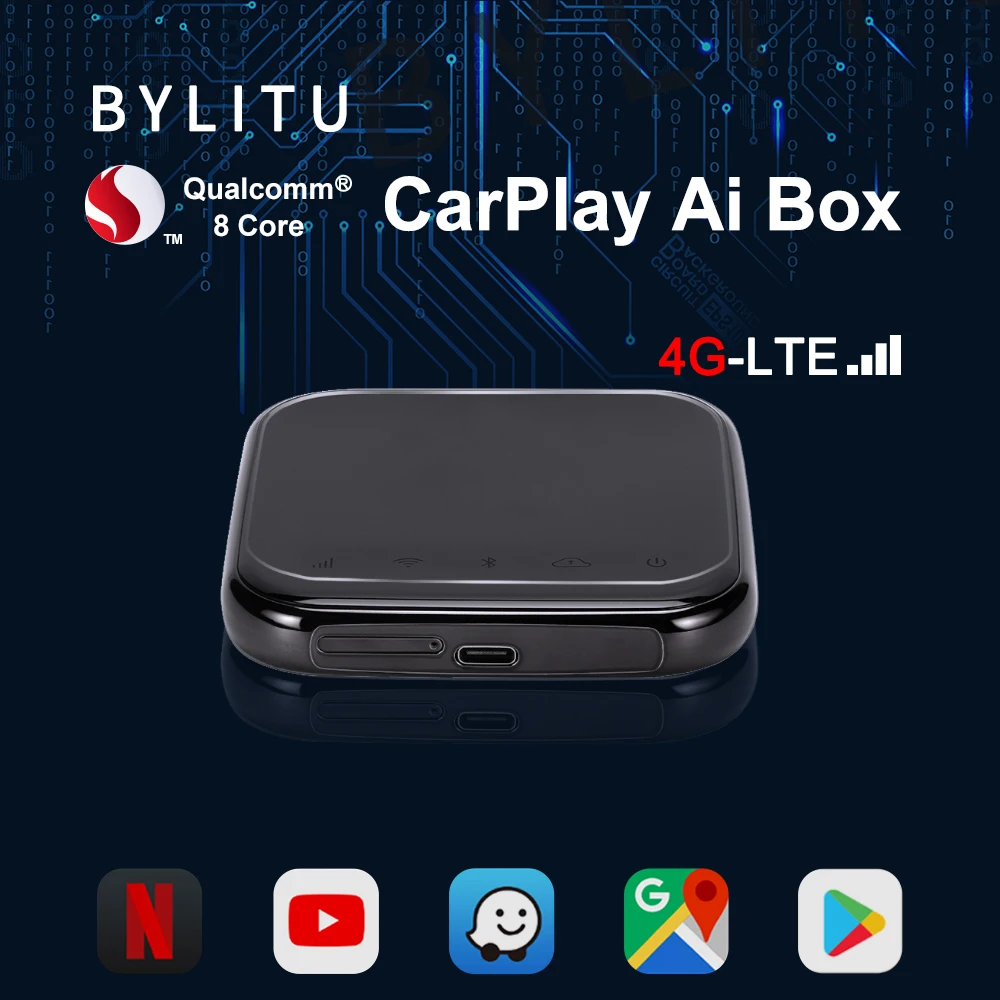 Carplay Ai صندوق أندرويد سناب دراجون ثماني النواة 4G + 64G اللاسلكية أندرويد السيارات لتحديد المواقع 4G LTE سيارة ذكية الوسائط المتعددة يوتيوب Netflix محو...
