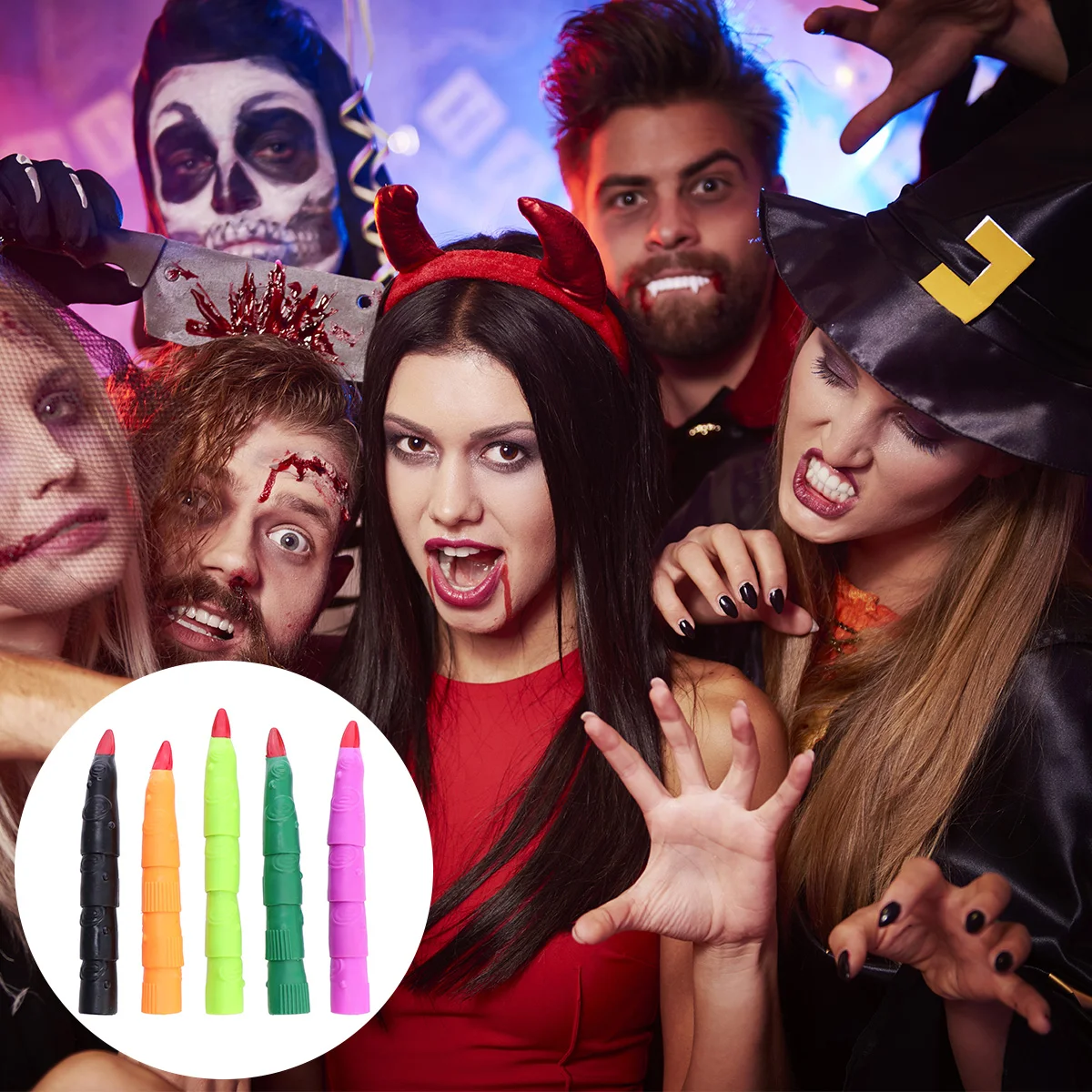 

Finger Witchfingers Nails Fake Nail Cosplay Zombie Ringcostume Props Accessories Reading Claw Claws Spooky Skeletoncolorful