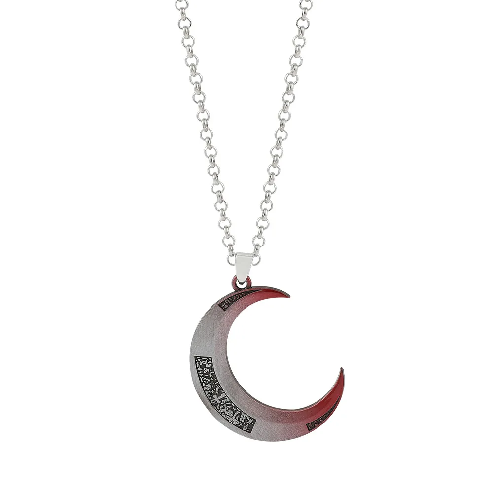 

Hot New 2023 Fashion Moonlight Knight Necklace Moon Knight Blade Half Moon Pendant Necklace