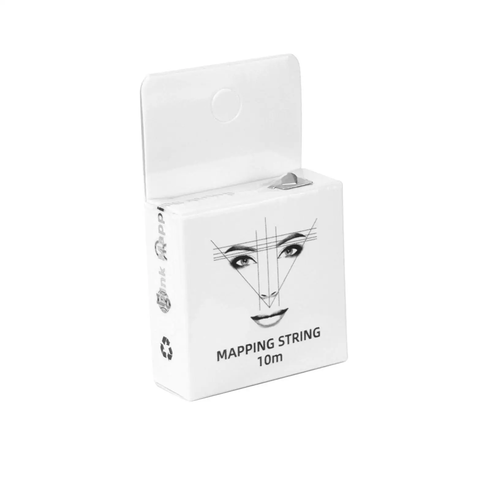 

White Eyebrow Mapping String Drawing with Ink Positioning Mapping Line