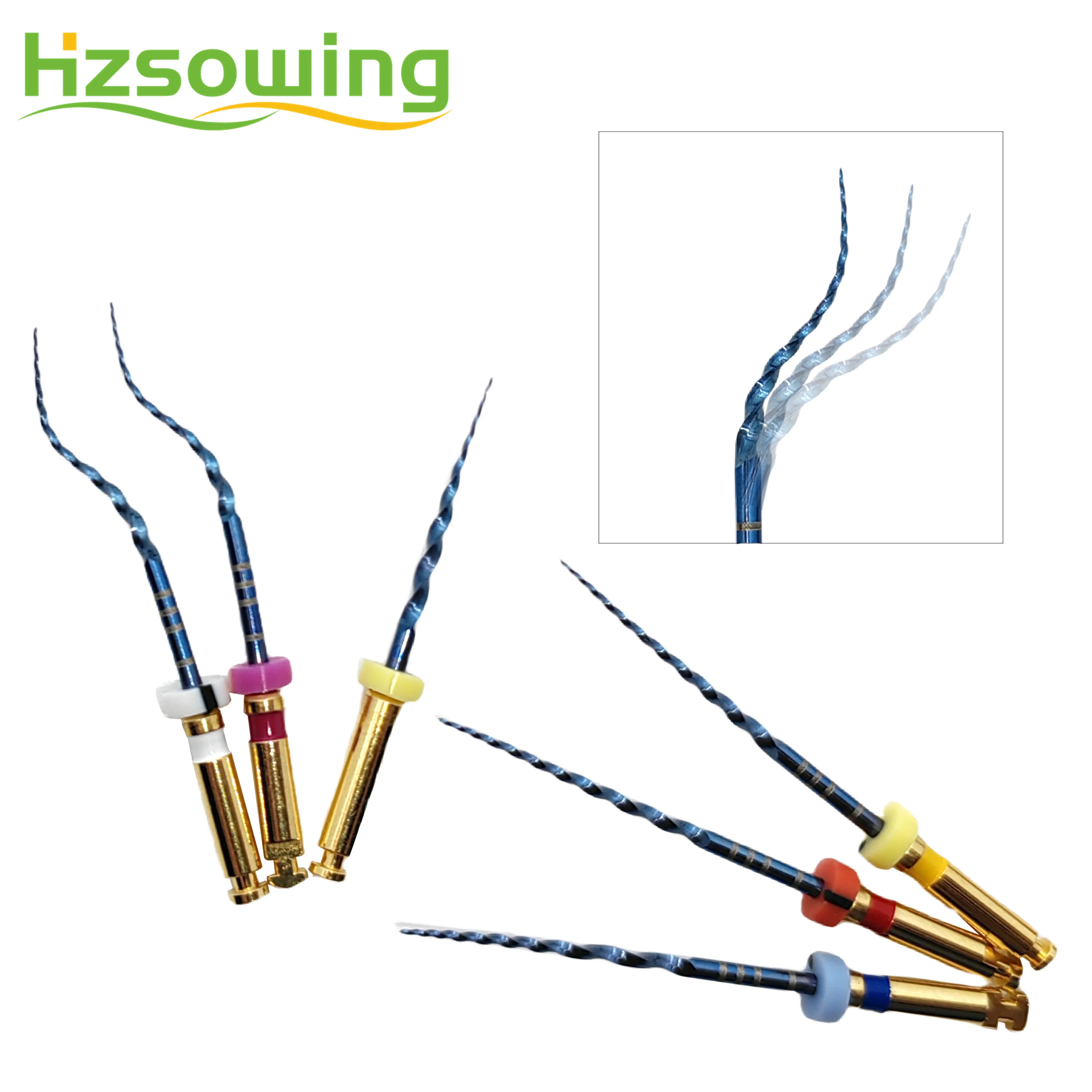 S напильники конической формы синие пилки для корневого канала с функцией