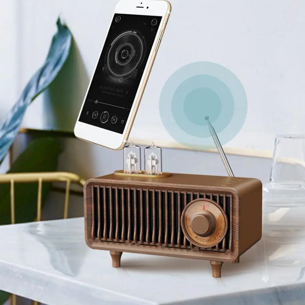 

Speaker Fashionable Professional Mixer Rechargeable Bluetooth-compatible 5.0 Retro Subwoofer Sound Box for Office
