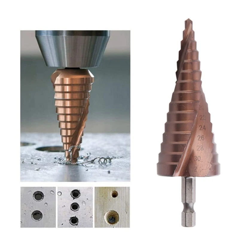 Level 5/9 M35 Cobalt Step Drill Bit HSS-CO High Speed Steel Cone Metal Drill Bit Tool Hole Cutter for Stainless Steel