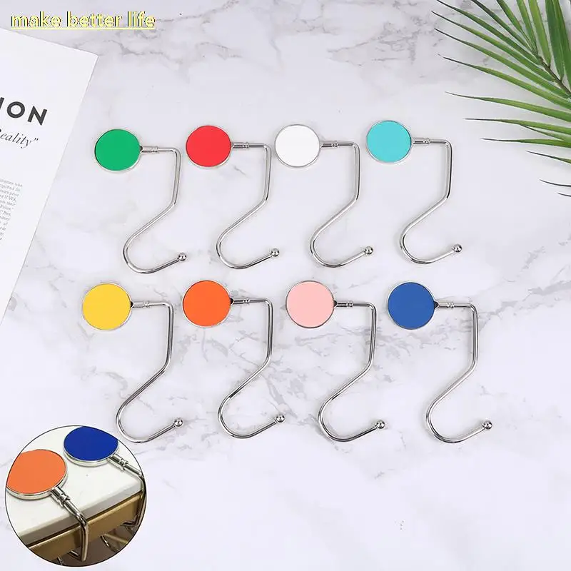 

1 Pcs Portable Metal Bag Purse Handbag Hanger Foldable Hanging Table Desk Hook