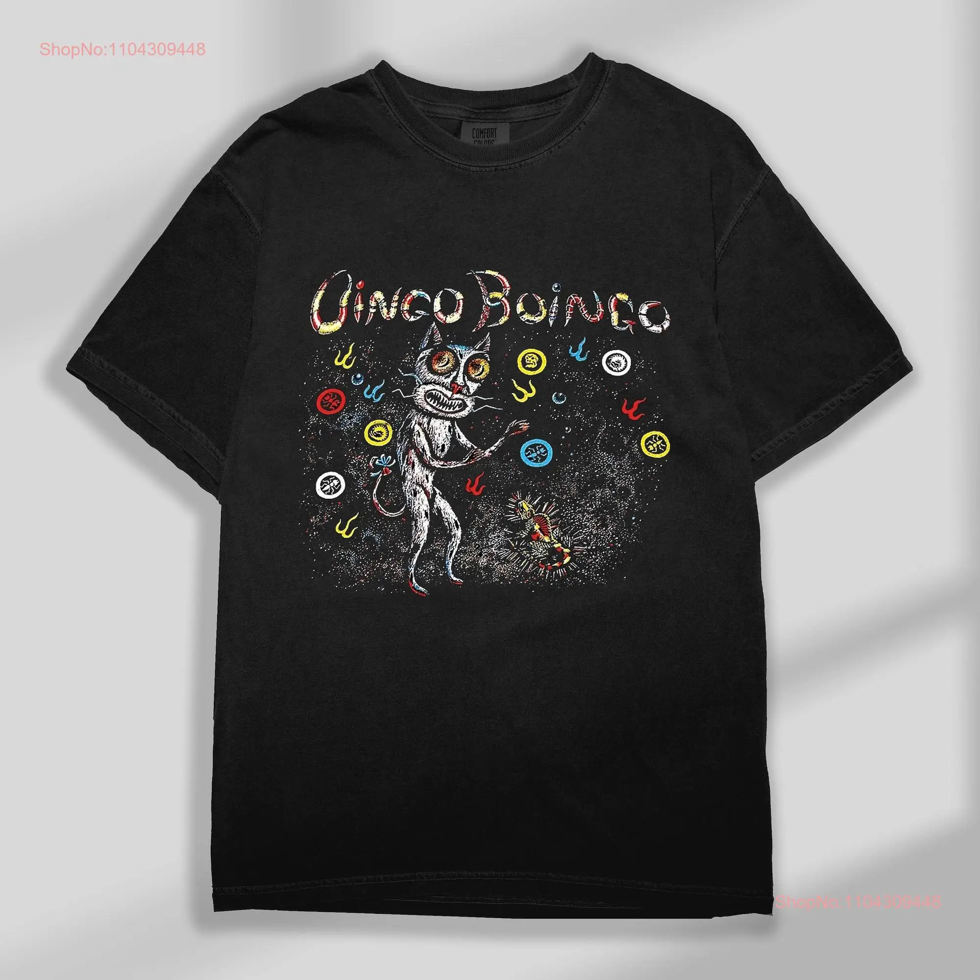 Винтажная футболка Oingo Boingo 80-х годов Nothing To Fear с длинными или короткими рукавами