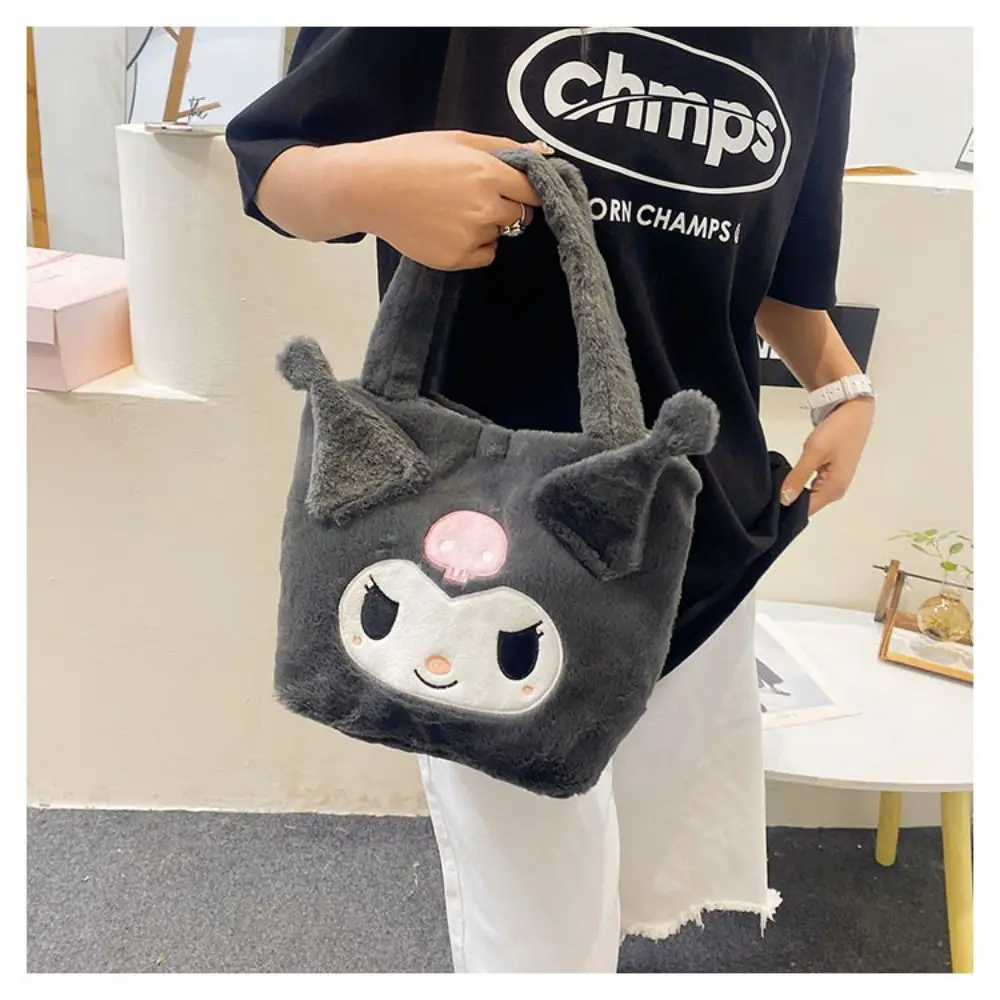 

Аниме Kawaii Sanrio плюшевая сумка My Melody Kuromi мультяшная Сумка милая коричная сумка для хранения сумки для девочек на день рождения Рождество подарки
