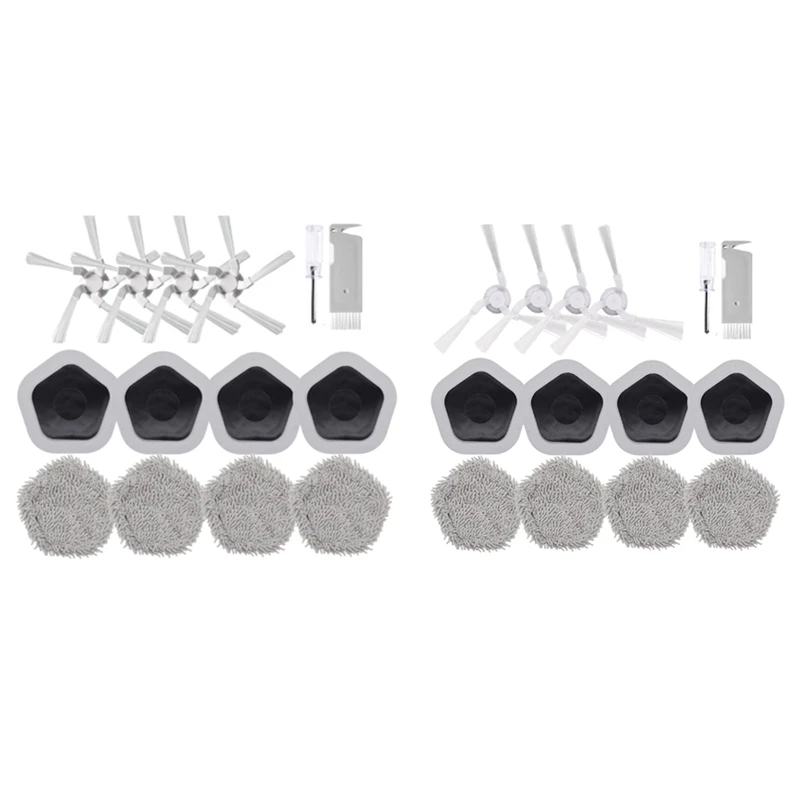 

14Pcs Side Brush Mop Cloth And Mop Holder For Xiaomi Dreame Bot W10 & W10 Pro Robot Vacuum Cleaner Replacement Accessories Kit B