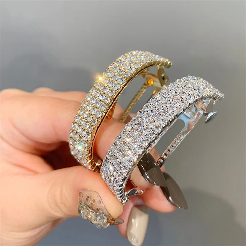 

Изысканная шпилька для волос с алмазными шипами задней головки темпераментный зажим дикая Пряжка для конского хвоста сетчатая красная пла...