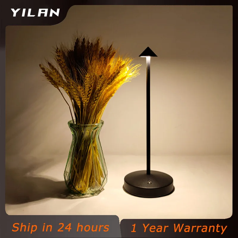 

Nordic Luxury Desk Lamp Touch Rechargeable Cordless USB LED Table Lamp for Bedroom Restaurant Night Light Romantic High Quality