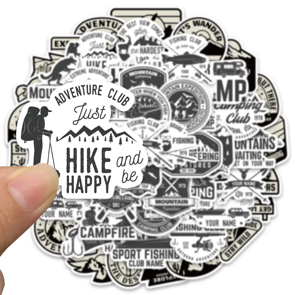 

50Pcs Camping Travel Stickers Wilderness Adventure Outdoor Landscape Waterproof Decal Sticker to DIY Suitcase Laptop Motor Car