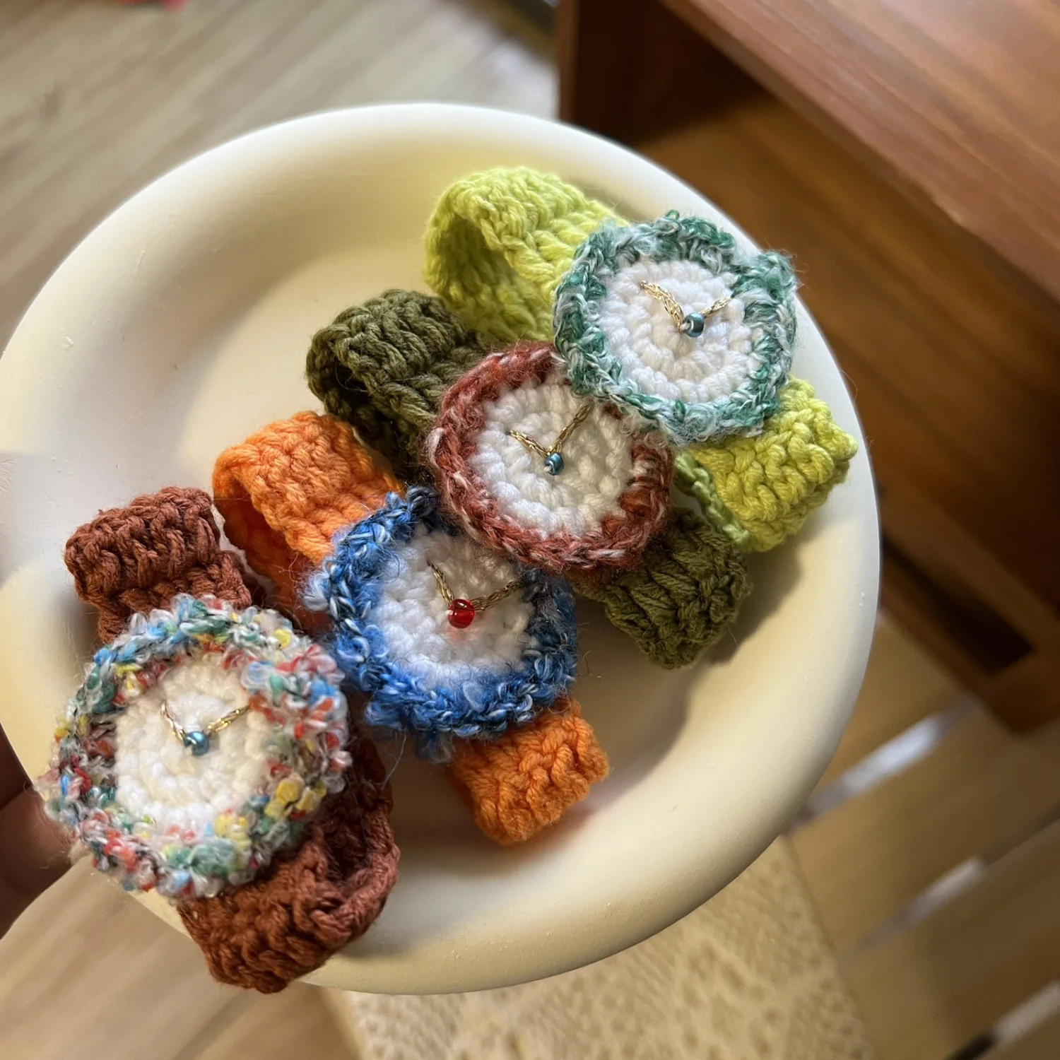 Готовые Оригинальные милые Ретро часы ручной работы шерстяные браслеты для