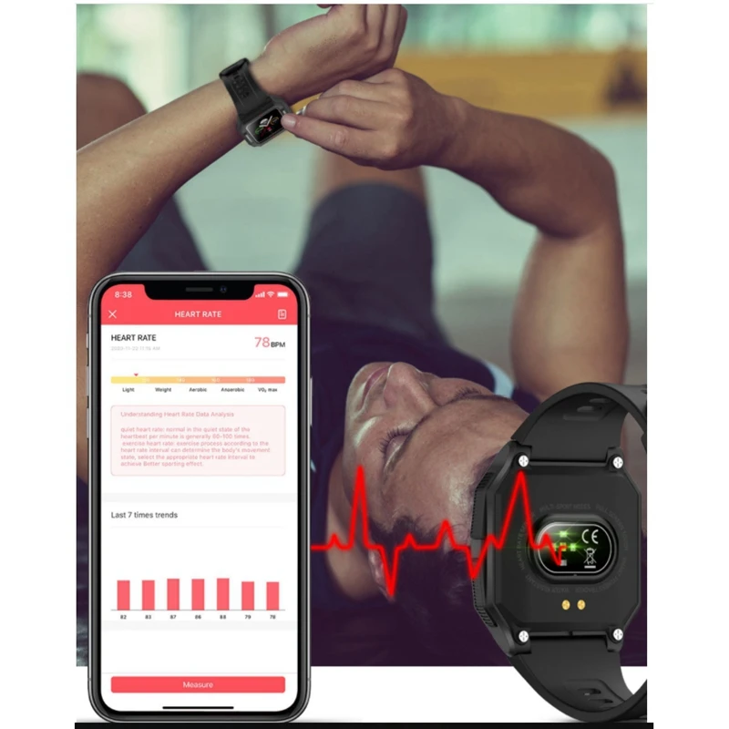 

Ft10 Smart Watch 1.3 Inch Press Screen Custom Dial Heart Rate Blood Pressure Blood Oxygen Sleep Monitoring Watch