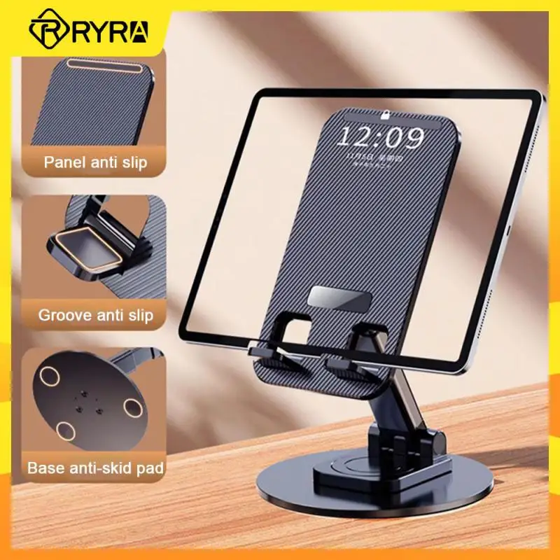

RYRA 360degree Rotating Aluminum Alloy Phone Holder Portable Foldable Lazy Desktop Bracket Multifunctional Tablet Holder