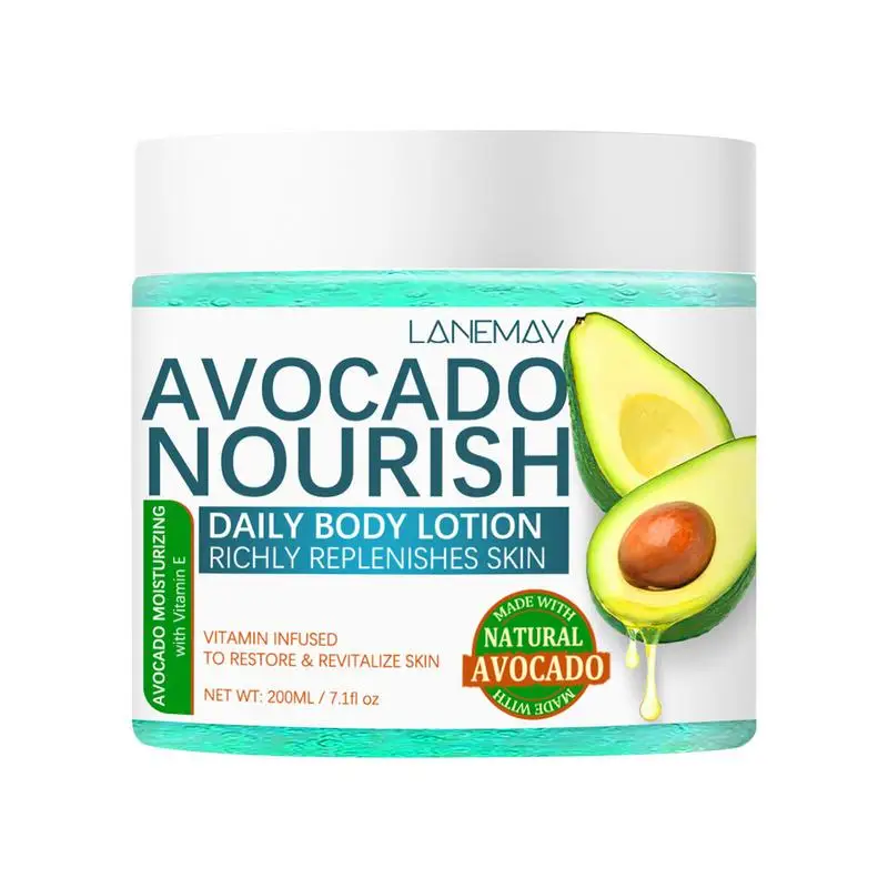 

Avocado Body Cream Natural Hand & Body Moisturizer Deeply Hydrating Avocado 7.1fl.oz Non Greasy For Dry And Cracked Skin