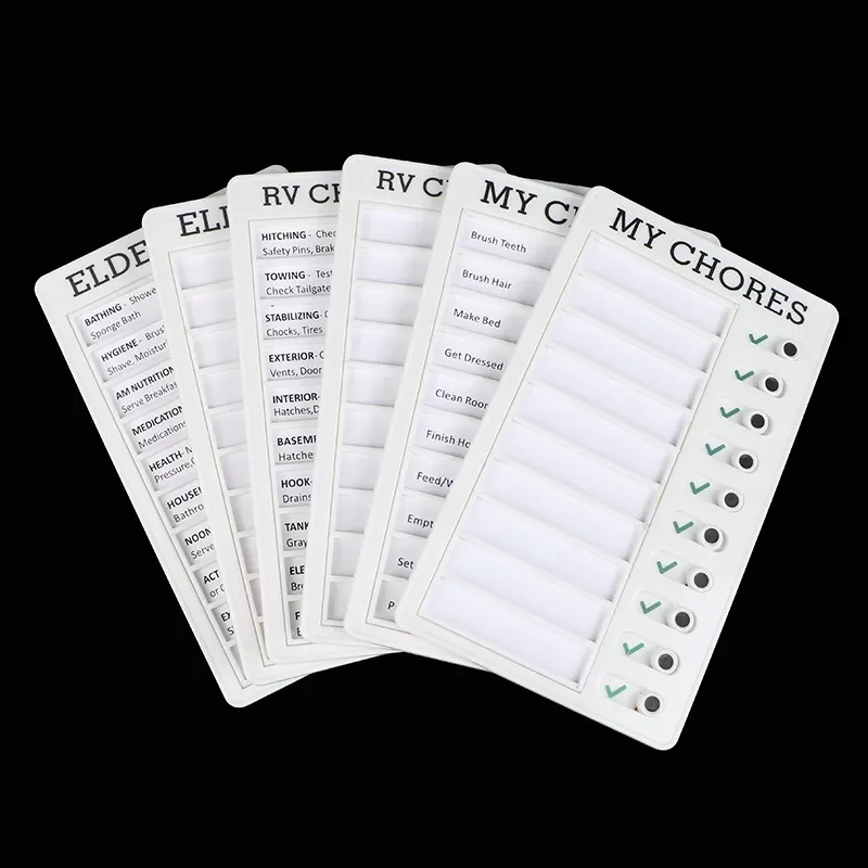 

Plastic Board Chore Chart Reusable RV Checklist,My Chores ,Elder Care Checklist Daily Planner Responsibility & Behavior