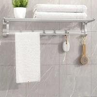 luxurious wall shelf towel toothbrush holder basket shower shelves shampoo holder aluminum alloy rangement household items