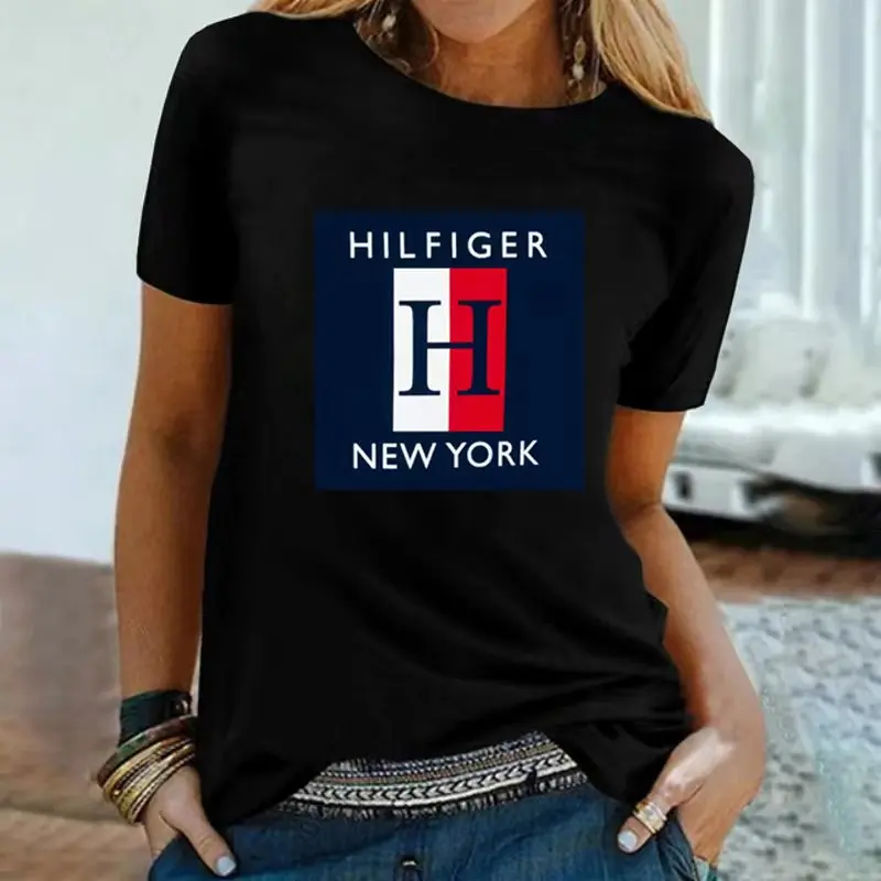 

2023 Summer Fashion Streetwear Woman Clothing Women's Oversized T-Shirt Simple Cozy 3D Printed Letter Short Sleeve Top's
