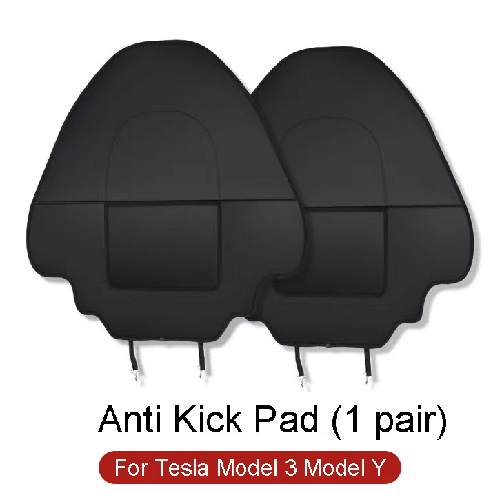 

Для Tesla Model 3Y защитные коврики для спинки автомобильного сиденья, кожаный защитный коврик для спинки сиденья, противоударный коврик с сумкой для хранения, водонепроницаемый