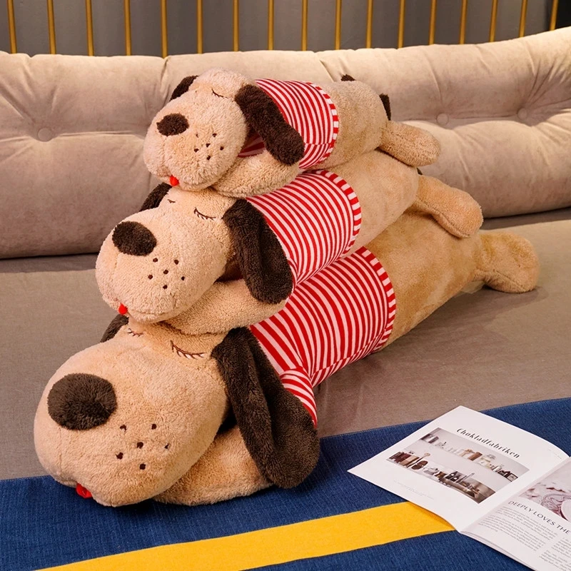

Гигантская длинная мягкая Лежащая собака 130 см, плюшевые игрушки, мягкие животные, подушка для сна, подушка, куклы для детей, подарок на день рождения и Рождество