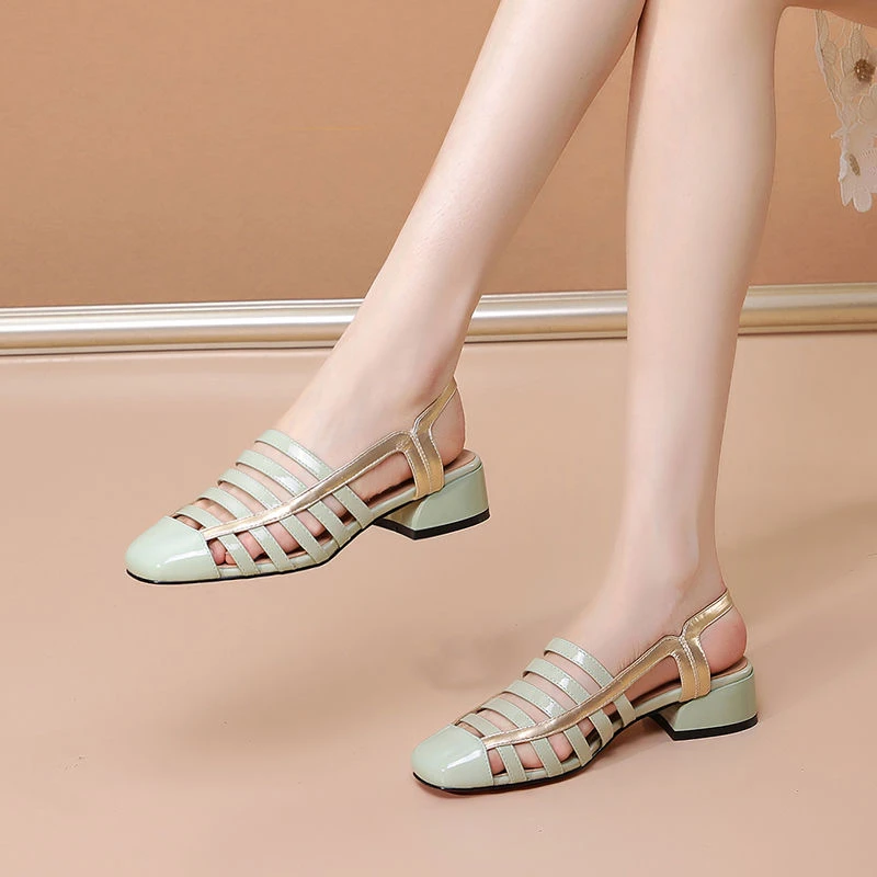 

Sandals Women's 2022 New Summer Women's Shoes Sandals Women's Fashion Outer Wear Soft-soled Thick-heeled High-heeled Sandals