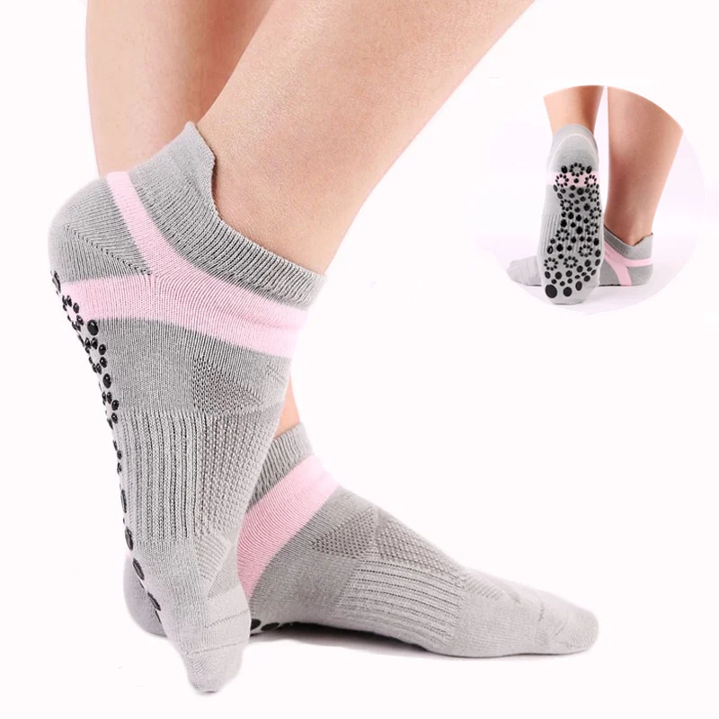Non-Slip Round Head Fitness Yoga Socks for Woman Cotton Breathable Sports Socks Ventilation Pilates Ballet Socks Dance Sock
