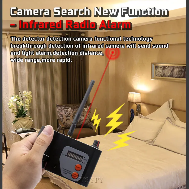 anti spy hidden camera rf detector professional infrared cam laser gsm wifi signal detection hidden camera lens focus scanning free global shipping