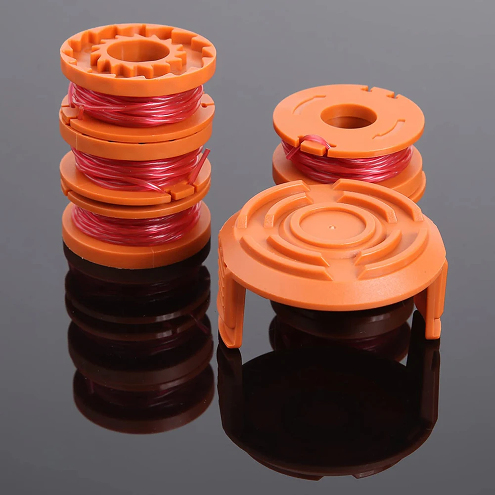 

2022 Durable Spool And Line Strimmer Spools WG160E WG163E.1 4 Spools + 1 Cover For WA0004 20V WG151 Grass Cutter