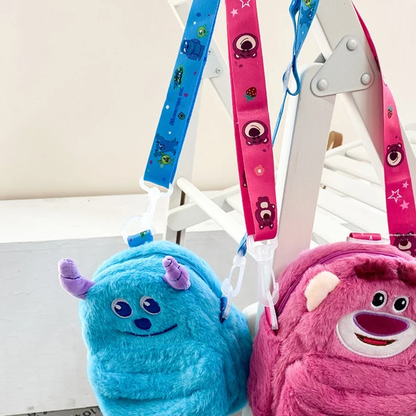 

Детские маленькие сумки Lotso Sullivan, милая пушистая кукла, сумка через плечо, мультяшная сумка через плечо, многофункциональная сумка disney plus