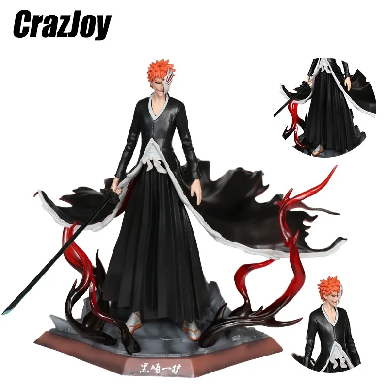 

29cm cool Bleach Statue Anime Action Figure GK Kurosaki Ichigo PVC Figurine Model Toys for children Gifts Display Collectables