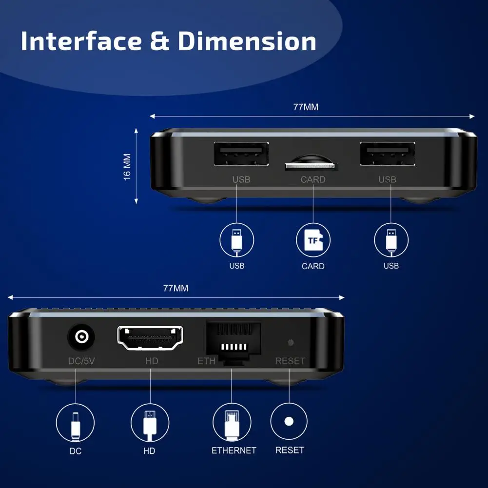 

TV Set Top Box Sensitive Plug Play Quick Transmission Smart TV-Box for Android 11.0