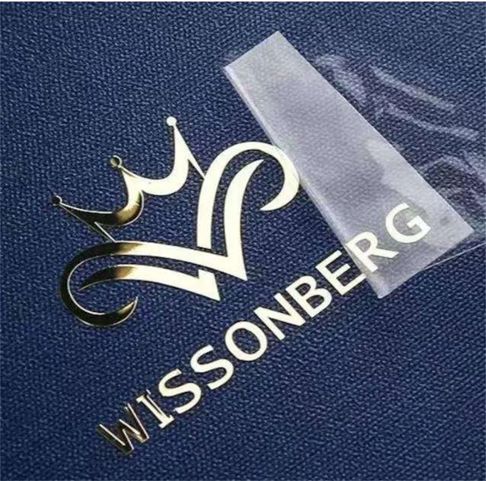 Золотые самоклеящиеся наклейки с логотипом на заказ