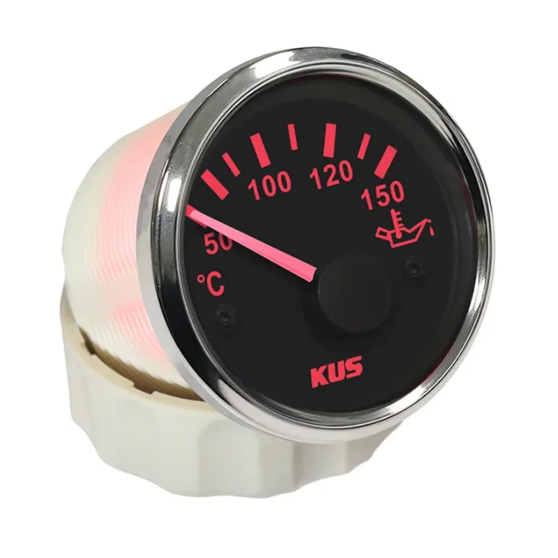 Фото Измерители температуры масла KUS 361-19ohm с входным сигналом, 52 мм, 50-150 ℃   Дисплейные датчики температуры масла с красной/желтой подсветкой для автомобилей и лодок №3