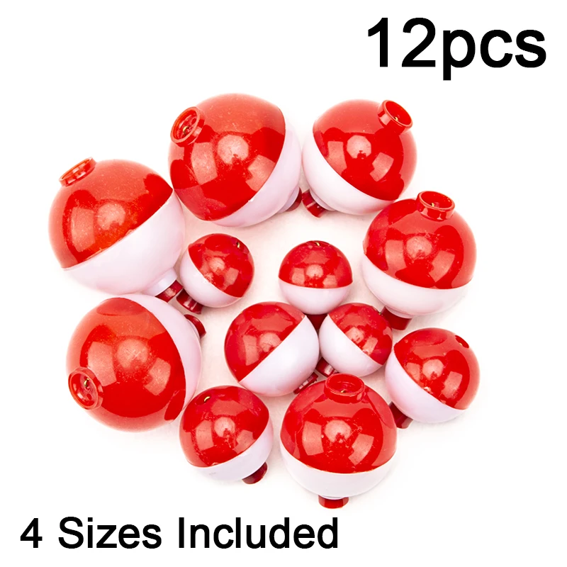 12pcs Fishing Floats Assortment Clips Snap-on Bobbers Eagle 