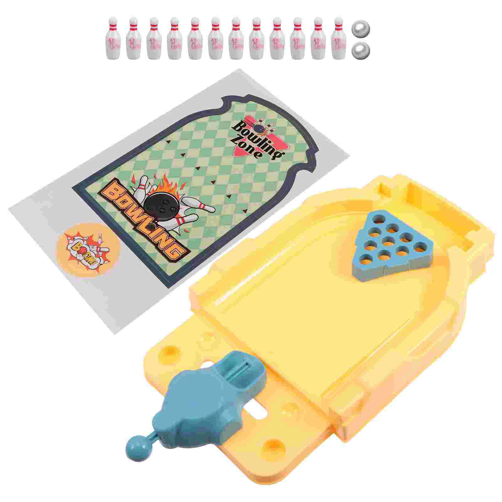

1 Set Portable Durable Desktop Bowling Game Kids Plaything Desktop Sports