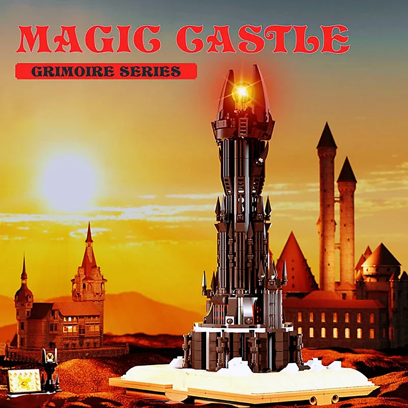 

Ideas Creative MOC The Black Dark Tower LOTR Magic Books Model Building Blocks Assembly Bricks Educational DIY Toys For Kid Gift
