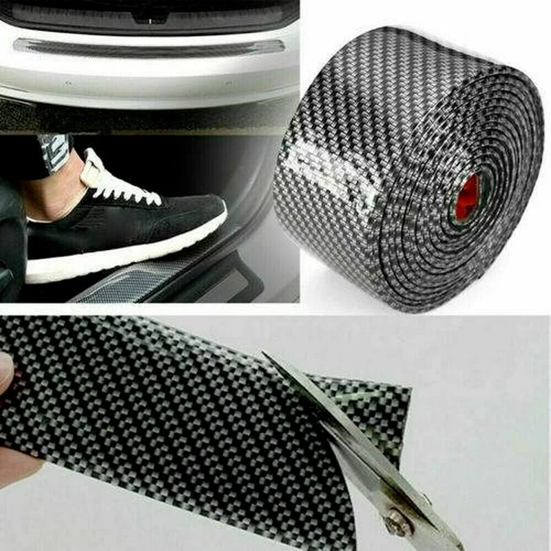 

Автомобильная наклейка, протектор порога, резиновая пластина, отделка крышки из углеродного волокна
