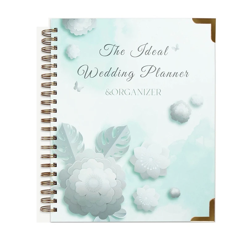 

A4 Wedding Planner Marble Gold,Undated Bridal Planning Diary Organizer,Schedule Book Planner Coil Book Wedding Plan