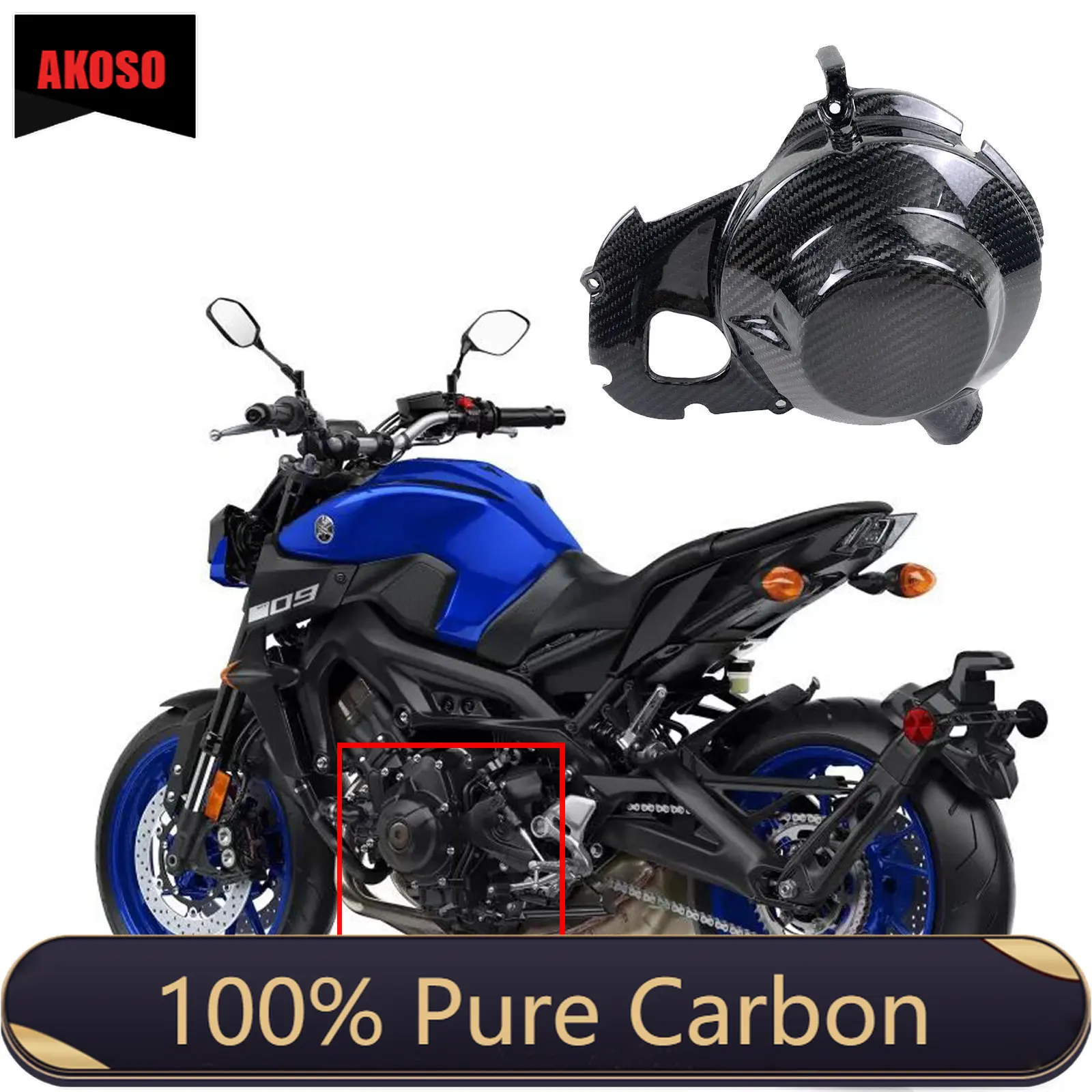 

3K Full Dry Carbon Fiber Engine Covers Fairing Motorcycle Fairings For Yamaha MT09 FZ09 2016 2015 2013 2014 2017 2018 2019