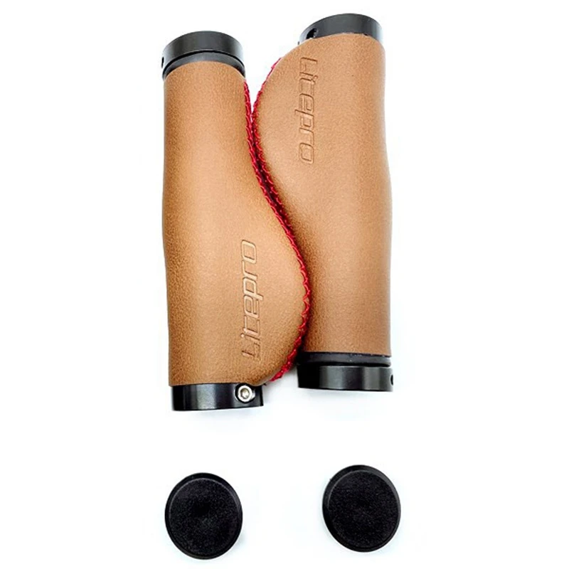 

Litepro MTB Mountain Bike PU Leather Handlebar Grips BMX Folding Road Bicycle Handle Comfortable Cover Cycling Accessory