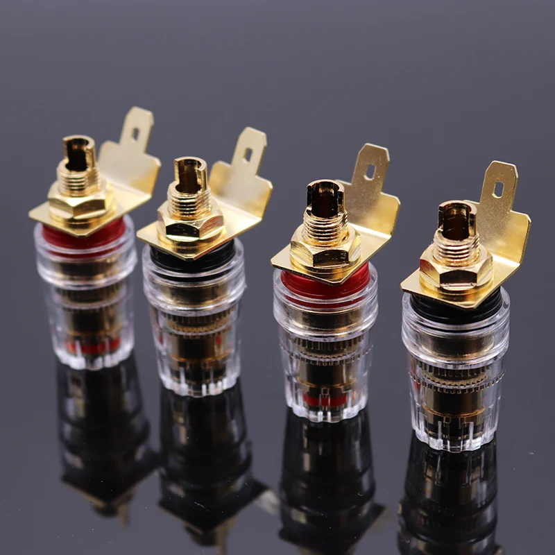 

Fever Power Amplifier Speaker Solder-free Crystal Terminal Post Pure Copper Gold Plated Terminal Speaker Power Amplifier Termina