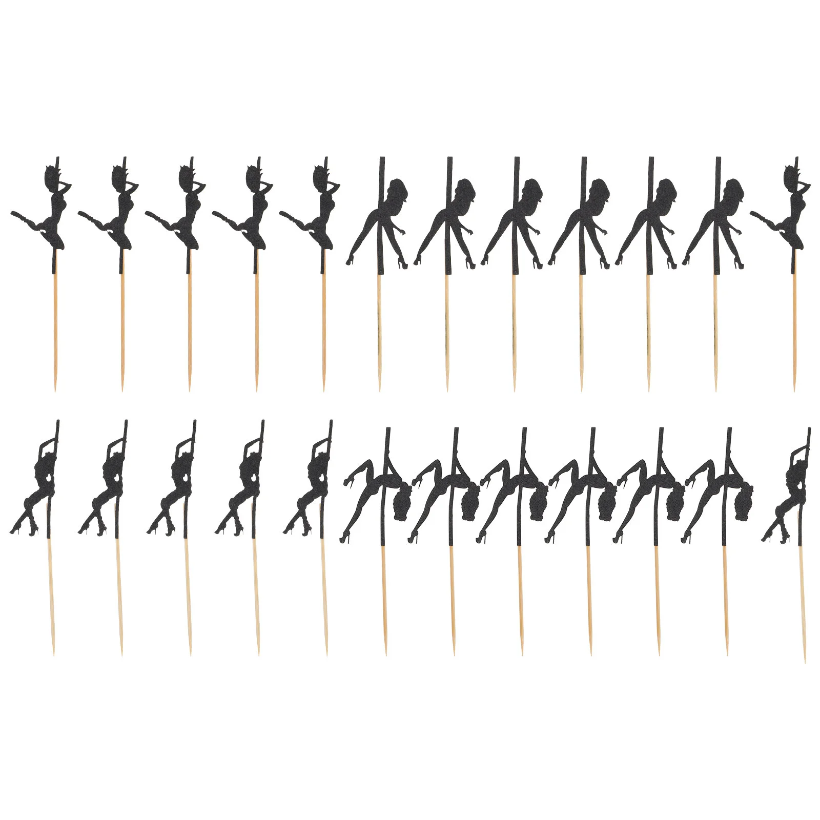 

24Pcs Bachelor Cupcake Toppers Bachelor Party Supplies Pole Dancing Cake Picks Cake Dessert Toppers Party Picks
