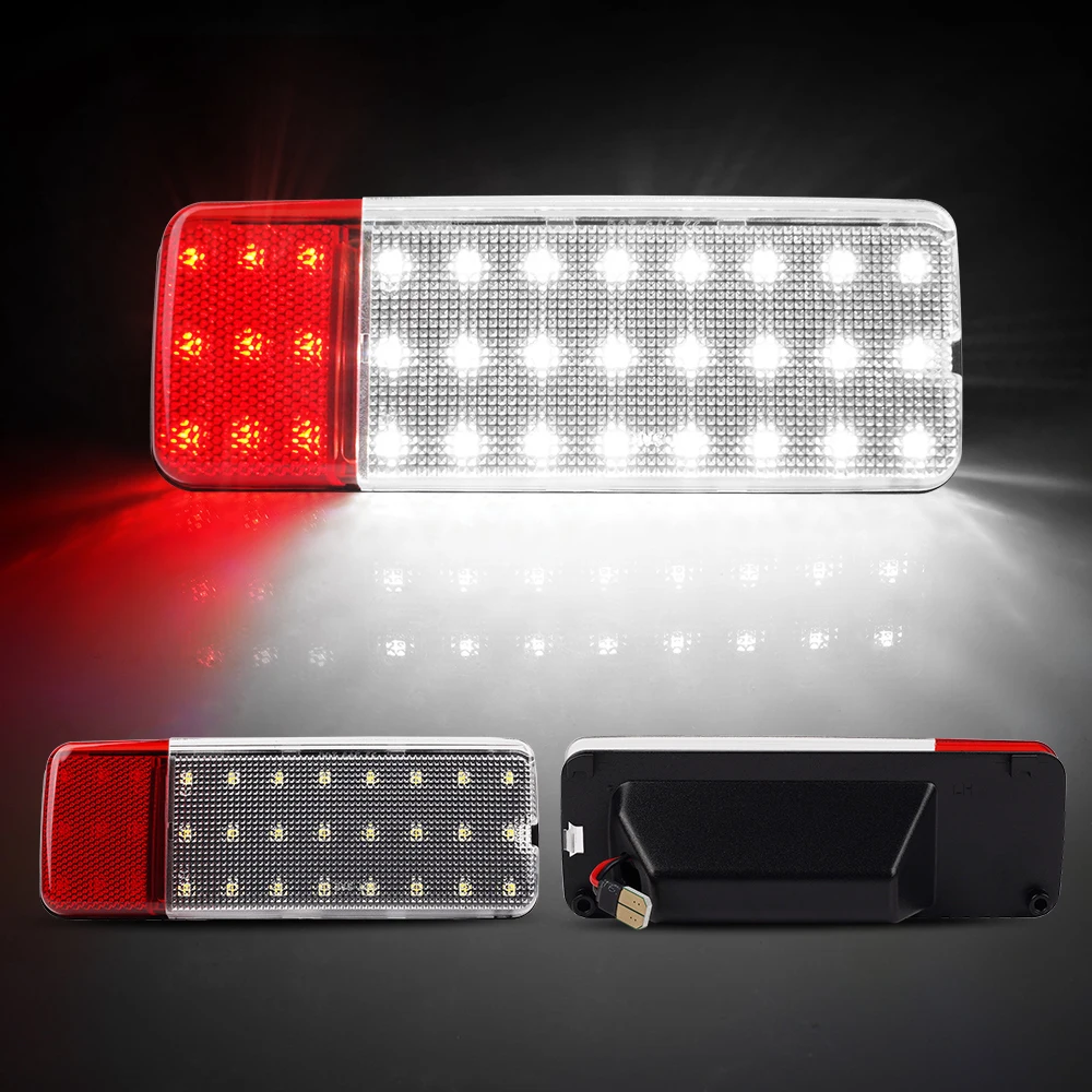 

Белый, красный светодиодный светильник для внутренней дверной панели для Ford F150 F250 F350 BRONCO 1992-1996, автомобильный Стайлинг, боковая дверная лампа